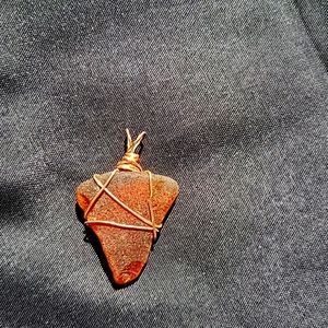 Genuine sea glass jewelry pendant